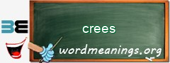 WordMeaning blackboard for crees